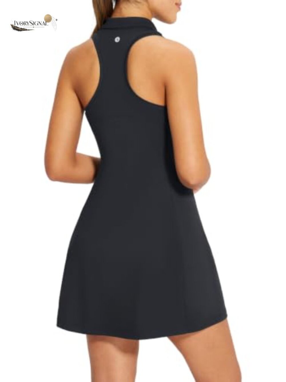 Sleeveless Tennis Dress with Built-in Shorts & Pockets Athletic Golf Workout